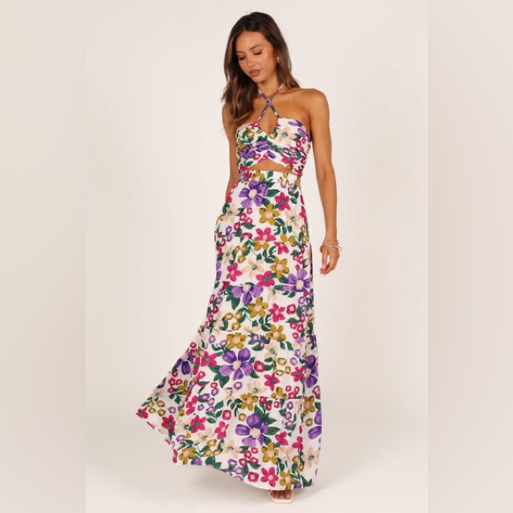Petal + Pup Kari Floral Tiered Maxi Skirt Cottagecore Prairie Girl Boho Chic